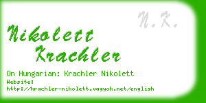 nikolett krachler business card